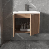 Bathroom Cabinet With Sink,Soft Close Doors,Float Mounting Design,24 Inch For Small W99950714