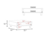 Athens Coffee Table, One Drawer, Four Legs, White B097P474312