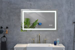 ZUN LED Bathroom Mirror 40 "x 32" with Front and Backlight, Large Dimmable Wall Mirrors with Anti-Fog, W928P177834