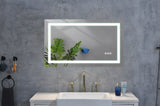 ZUN LED Bathroom Mirror 40 "x 20" with Front and Backlight, Large Dimmable Wall Mirrors with Anti-Fog, W928P177822