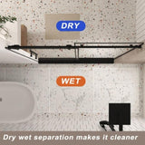 Frameless shower door 56-60 "W x 76" H, 1/4 " Clear Tempered Glass, Explosion Proof Film, W1675P306962