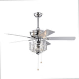 ZUN 52-inch Indoor Ceiling Fan with Pull Chain,Reversible AC motors , Pull Chain--Chrome W1592P164722