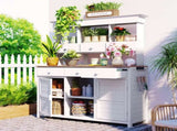 65.7'' H Tall Garden Potting Bench Table with Hutch,Patio Storage 12016712