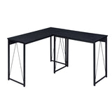 ZUN Black 35.5" Writing Desk with Metal Sled Base B062P184537