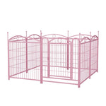 ZUN Dog Playpen Indoor 32 inch 8 Panels Metal Dog Pen Pet Dog Fence Outdoor Exercise Pen with Doors, W368P234002