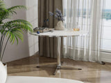 Modern circular dining table and small tea table, with a minimalist style, suitable for use in W2565P248234