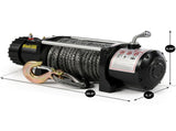 13,500 lb Electric Winch Dual Wired/Wireless Operation with Synthetic Rope & Towing Chain 23021275