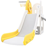 ZUN Toddler Climber and Slide Set 4 in 1, Kids Playground Climber Freestanding Slide Playset with PP304158AAL