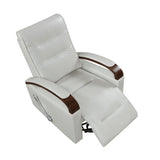 1pc Swivel Gliding Recliner Faux Leather Upholstered Solid Rubberwood Arms Luxurious Living Room B011P329245