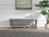 Comfort Double Bench Upholstered in Velvet Fabric,Stool Stylish X-Crossed Legs,Comfort Cushion W2671P441833