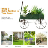 Wooden plant frame with wheels, Green planting pot 66444615