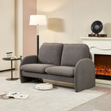 59" Sofa Small Couch for Living Room, Sherpa Fabric Upholstered Sofa Couch, Small W1765P172416