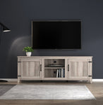 ZUN TV Stand Storage Media Console Entertainment Center With Two Doors, Grey Walnut 83351884