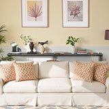 2 Pack 39.4" Narrow Console Sofa Table with Power Outlets and USB Ports, Long Couch Table with Metal 80830381