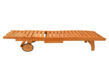 183*58*36.5cm Outdoor Garden Fir With Wheels And Drawers Two-Speed Adjustment Garden Wooden Bed 26963924