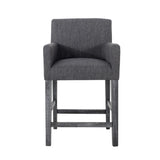Upholstered 26 inch Counter Stool - Charcoal/Gray 71252.00CHAR