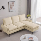 81"Modern Sectional Technical leather L-Shaped Sofa Couch with Reversible Chaise Lounge 10713407