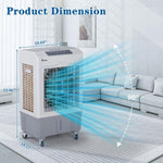 ZUN 3 in 1 Portable Evaporative Cooler,Indoor,Outdoor,2647CFM Personal Air Cooler with remote control 61642230