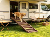 Brown Portable Dog Ramp Foldable Stairs for Medium Small Dogs to Get on Car Truck SUV 87858351