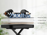 Portable Adjustable Piano Bench, Folding Keyboard Stool with Thick Padded Seat, Non-Slip Feet, Black 55147673