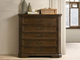 Maderne Traditional Wood Panel 6 pieces Queen Bed set with Dresser, Mirror, Two Nightstands, Chest T2574P204905
