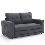 3-in-1 Upholstered Futon Sofa Convertible Sofa bed,Foldable Tufted Loveseat with W2325P183181