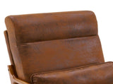 High Back Solid Wood Armrest Backrest Iron Frame Bronzing Cloth Indoor Leisure Chair Orange 79269077