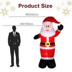 ZUN 8ft with 4 String Lights Inflatable Garden Santa Claus Decoration 17564043