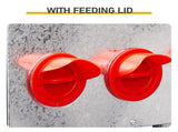 Automatic Chicken Feeder Rodent Proof, 6 Ports Large Capacity Metal Poultry Feeder with Legs and 52937021
