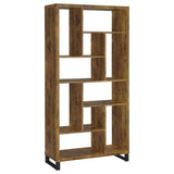 Antique Nutmeg 6-tier Rectangular Bookcase B062P145466
