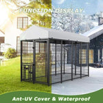 ZUN Large Dog Kennel Outdoor Pet Pens Dogs Run Enclosure Animal 8'L x 4'W x 5.6'H T3210P294080