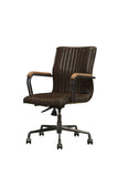 ZUN Distress Chocolate Swivel Office Chair with Pneumatic Lift B062P215475