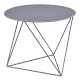 Grey Geometric Metal Base Accent Table B062P185685