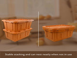 27 Gallon Large Storage Bin with Snap Lid, Autumn Maple Orange, 4 Pack, Heavy Duty 61594341