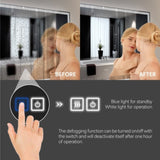 72"x48" Modern LED Smart Mirror Bathroom Mirror, Front Lit & Back Lit With 3 Color Adjustable, 72810326