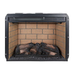 ZUN 23 inch infrared quartz heater fireplace insert -woodlog version with brick 70442795