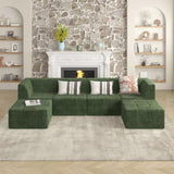 Corner sofa Compressed Sectional Sofa Modern Minimalist Style Corduroy Couch, Sleeper Sofa for W487P230483