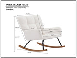 Comfy Upholstered Lounge Chair Rocking Chair with High Backrest, for Nursing Baby, Reading, Napping W876127878
