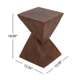 GEOMETRIC MGO SIDE TABLE,DARK BROWN COLOR N770P262073B