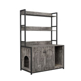 Large Cat Litter Box Enclosure Shelf Storage, Hidden Cat Washroom Furniture, Wooden Cat House W578P303859