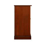 Shoe Cabinet with 5 Shelves and Louvered Doors, Oak B016P356006