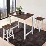 ZUN 3 Pieces Counter Set Hanging Stool Easy To Clean For Small Space W2537P211106