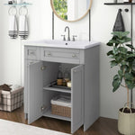 ZUN 30" Bathroom vanity with Single Sink in grey,Combo Cabinet Undermount Sink,Bathroom Storage Cabinet 65954652