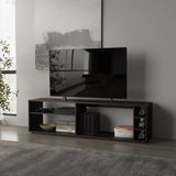 Wengue TV Stand for 70" Screen with Open Storage and Melamine Finish B062P290264