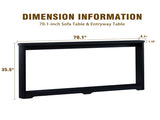 70.1"corrugated texture storage table for entranceways, narrow wooden console sofa table, can be 27049971