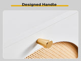 2 rows of 4 dump buckets with high-leg arched rattan shoe cabinet, particle board plastic rattan, 94024581
