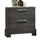 Grey Oak 2-Drawer Nightstand B062P209011
