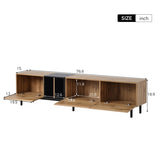 ZUN Modern TV Stand for 80'' TV with 3 Doors, Media Console Table, Entertainment Center with Large WF302939AAP