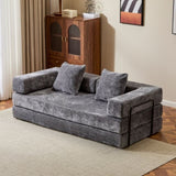 Floor,Compression Sofa,Convertible Floor Sofa Bed-with Pillow Back Support Armrest,Comfy Futon 29437256