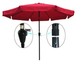 ZUN 10ft Patio Umbrella Market Round Umbrella Outdoor Garden Umbrellas with Crank and Push Button Tilt W65627947